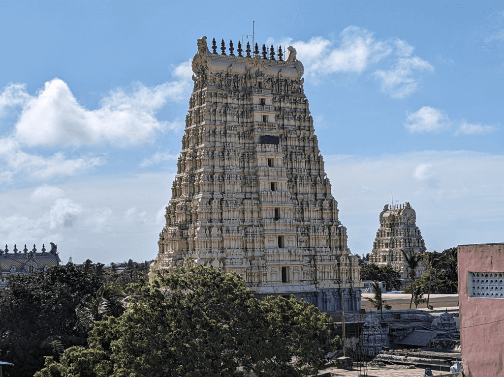 Temple tower visible from hotel vicinity – Daiwik Hotels Pvt Ltd Rameswaram
